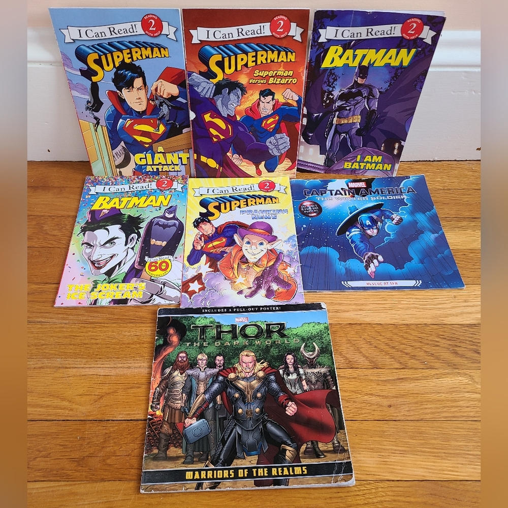 I Can Read Books Level 2 Super Man & Batman Set Of 5